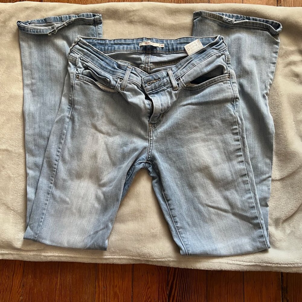 Levis 715 Bootcut Vintage Ladies Jeans Light Denim